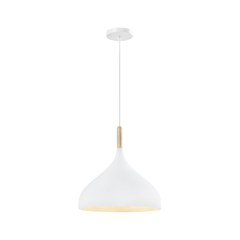 witte Scandinavische bolvormige hanglamp
