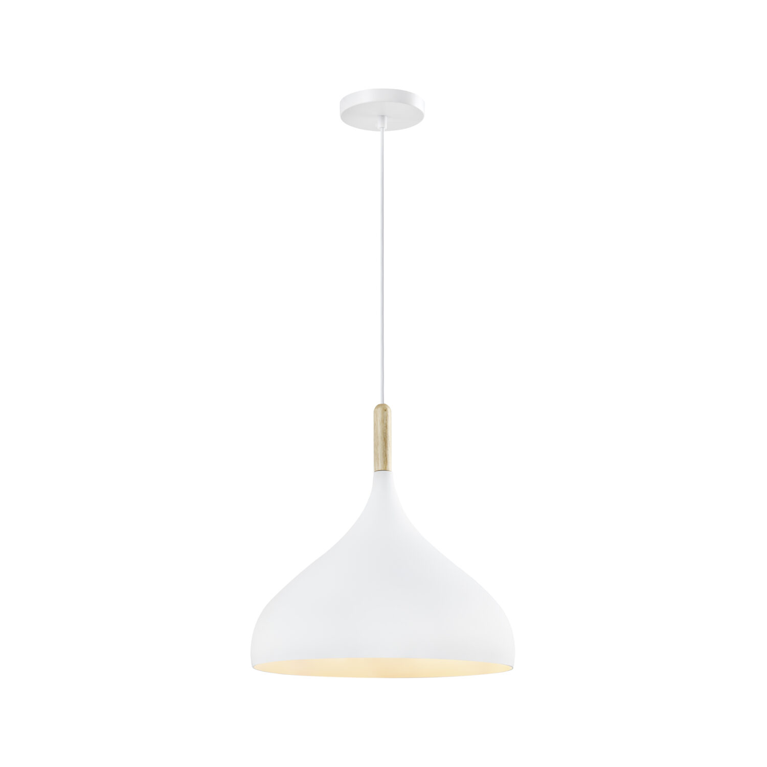 witte Scandinavische bolvormige hanglamp