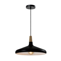 lage Scandinavische hanglamp zwart