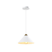 kegelvorm hanglamp wit gouden kop