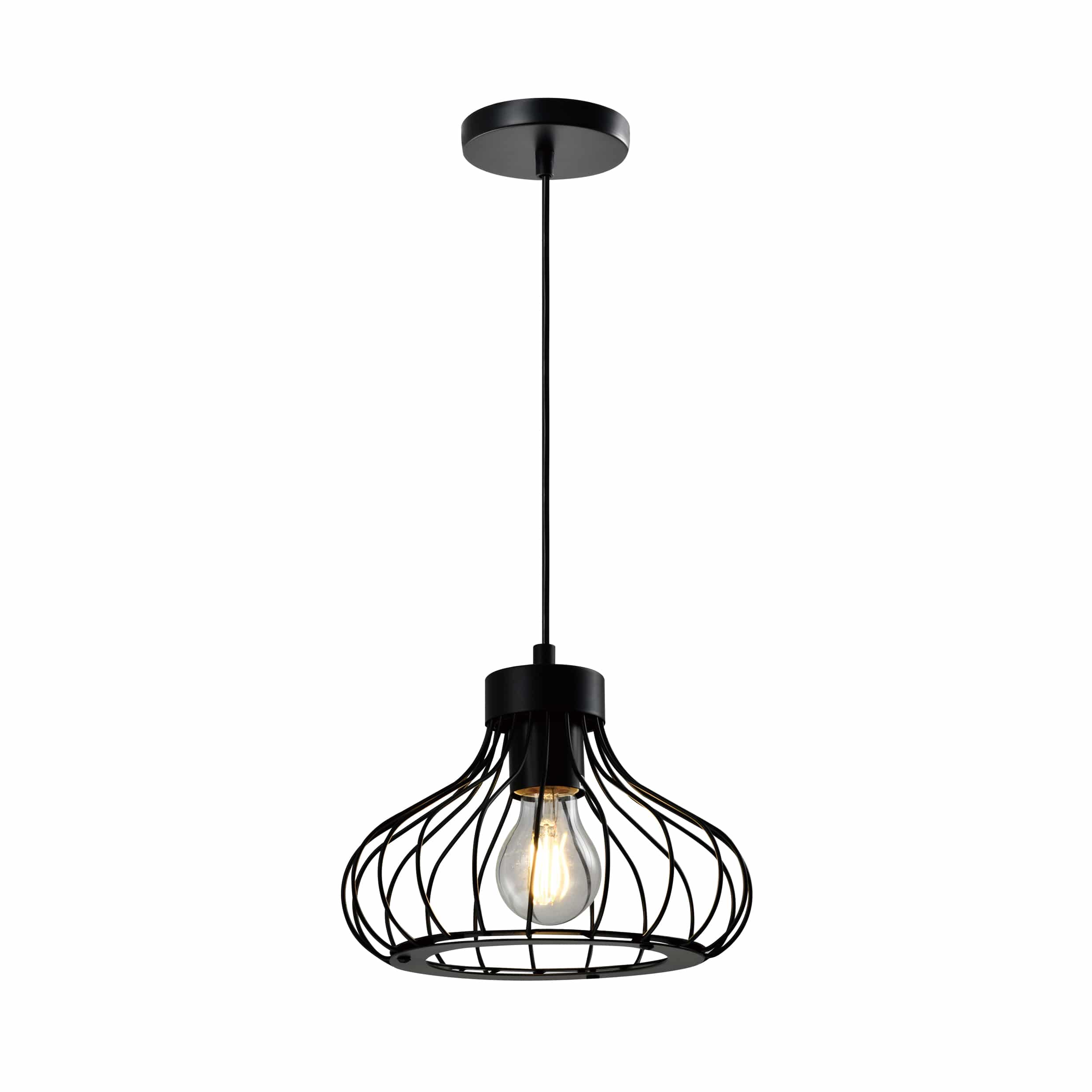 zwarte moderne draadlamp