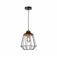 landelijke draadlamp zwart