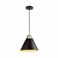 Hanglamp met leren riem