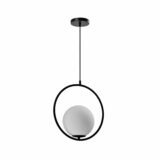 Ronde hanglamp met metalen frame