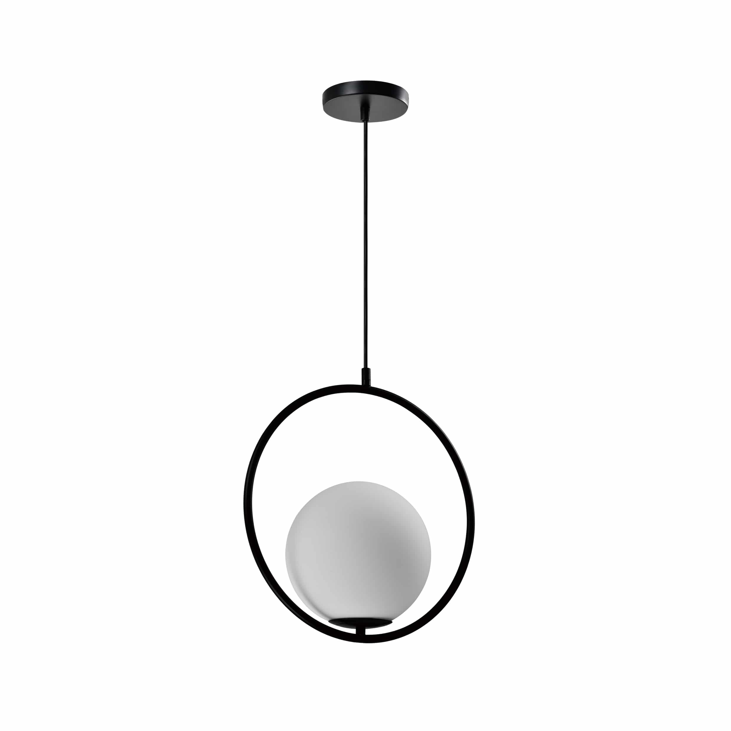 Ronde hanglamp met metalen frame