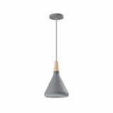 Grijze kegelverlichting met een diameter van 17 cm