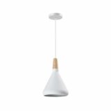 Scandinavische kegel hanglamp wit
