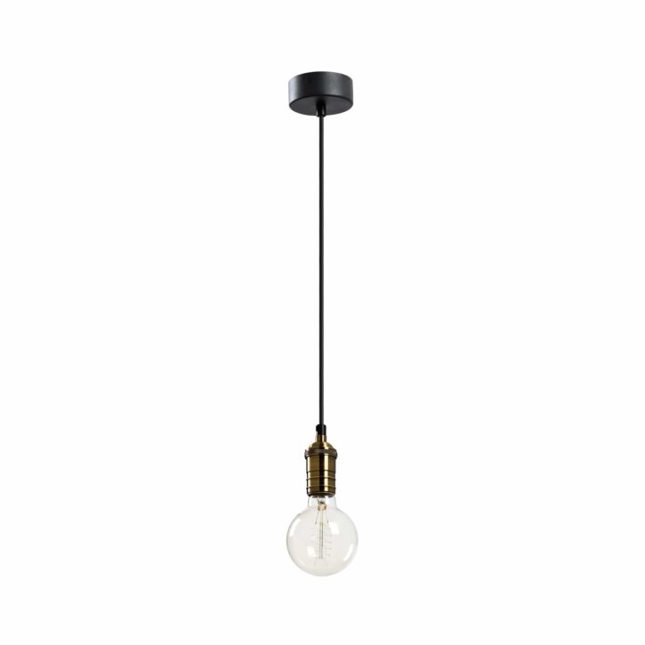 Industriële hanglamp met koper en een lichtpunt