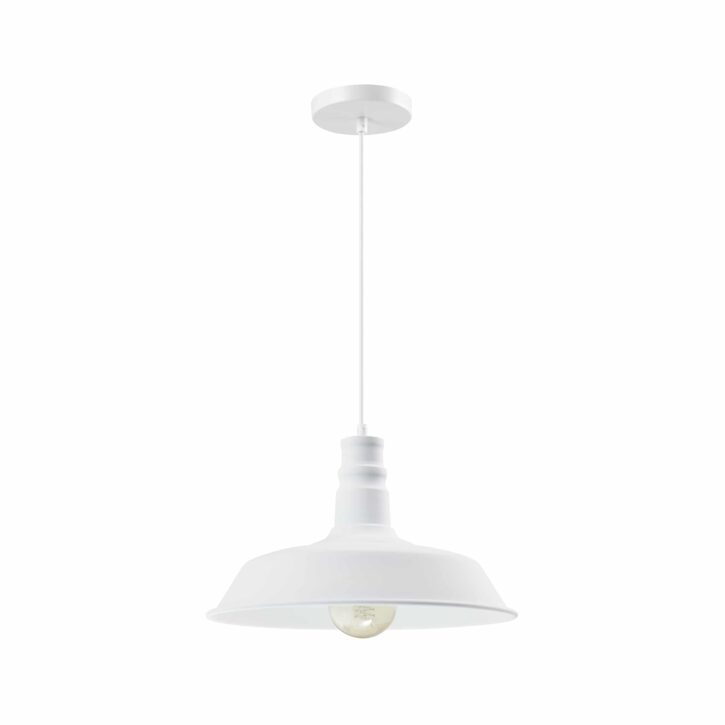 Witte verlichting in retro stijl