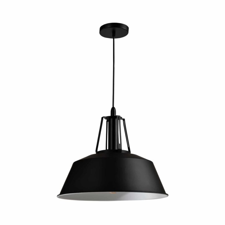 Zwart industriële lamp