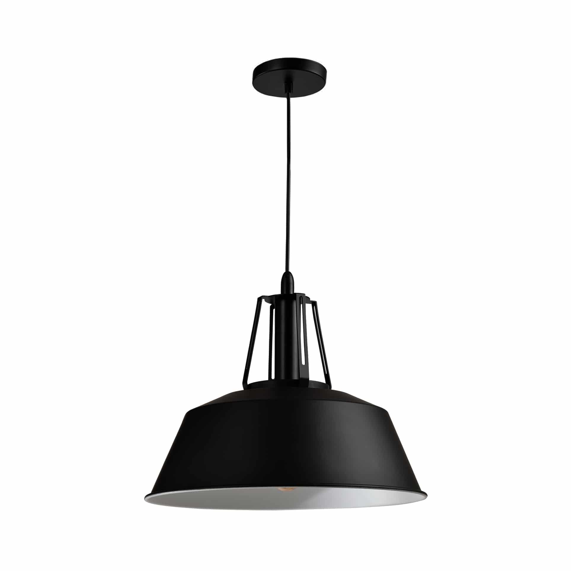 Zwart industriële lamp