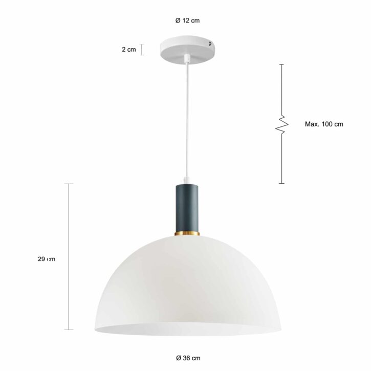 Retro hanglampen met een diameter van 36 cm