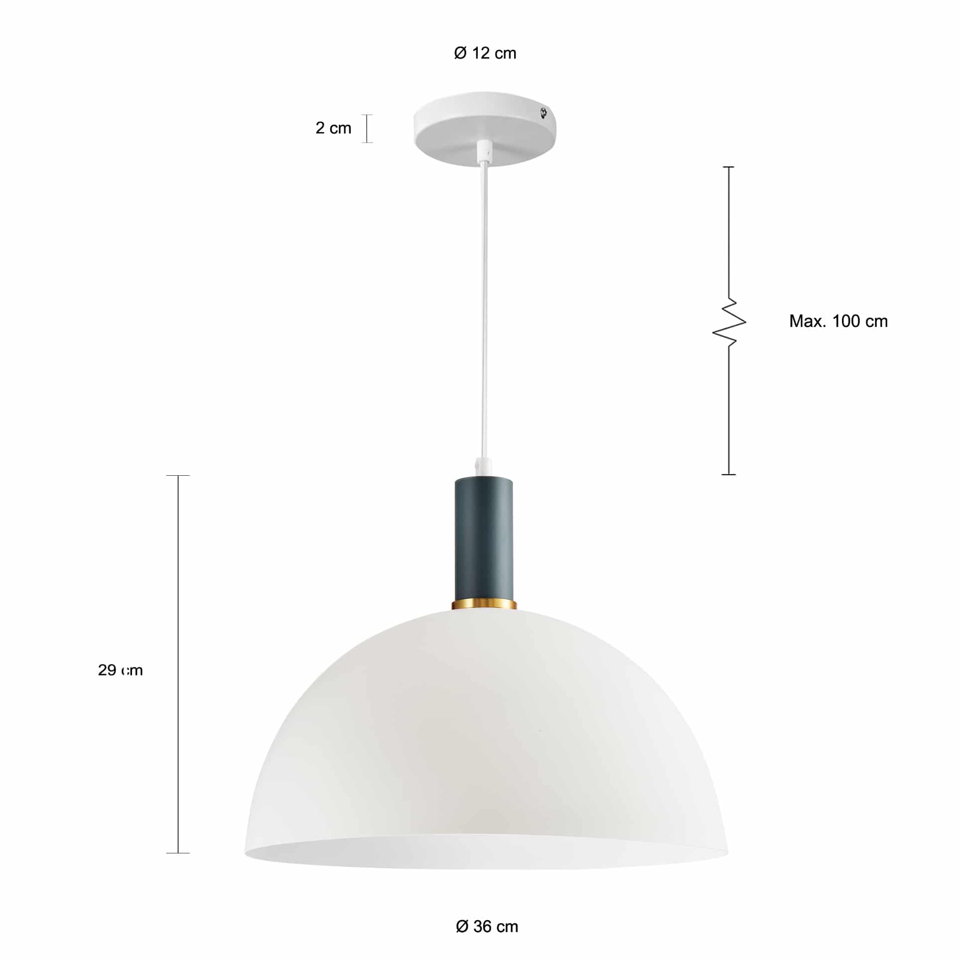 Retro hanglampen met een diameter van 36 cm