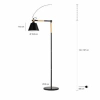 staande vloerlamp ronde lampenkap
