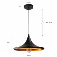 Hanglamp modern koperen