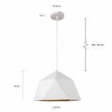 Moderne lamp in het wit