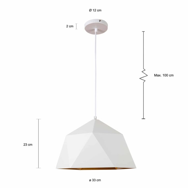 Moderne lamp in het wit