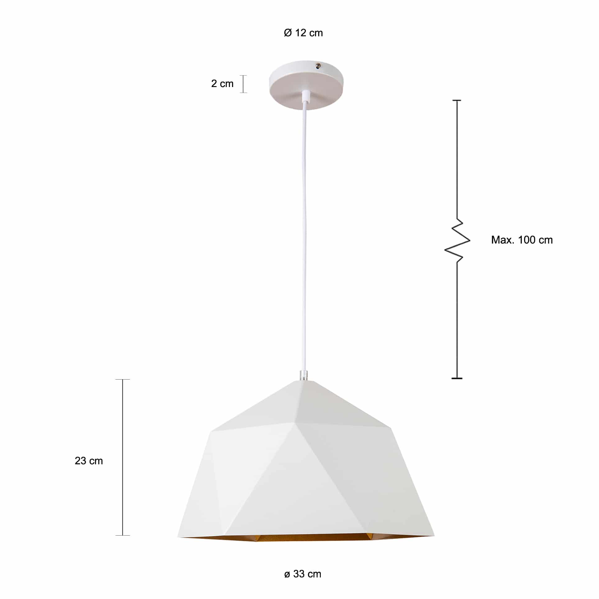 Moderne lamp in het wit