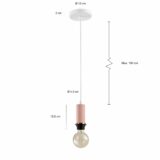 Roze minimalistische verlichting met 1 lichtpunt