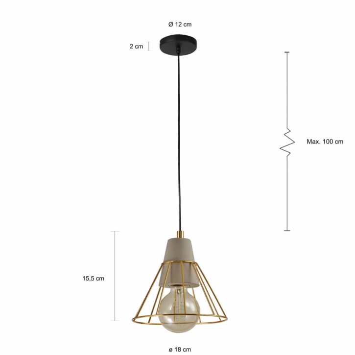 hanglamp prismavormige kooi