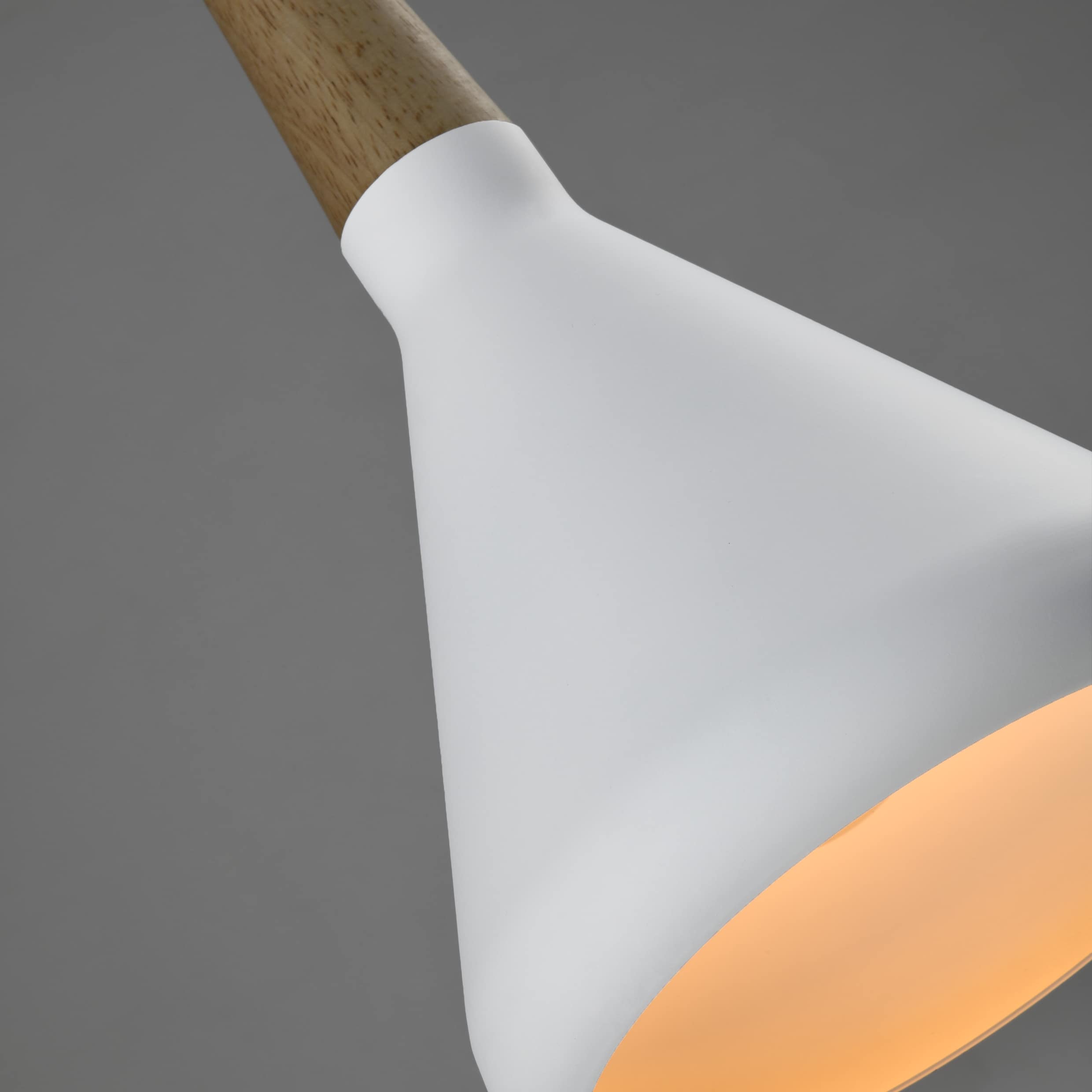Wit Scandinavische lamp met hout