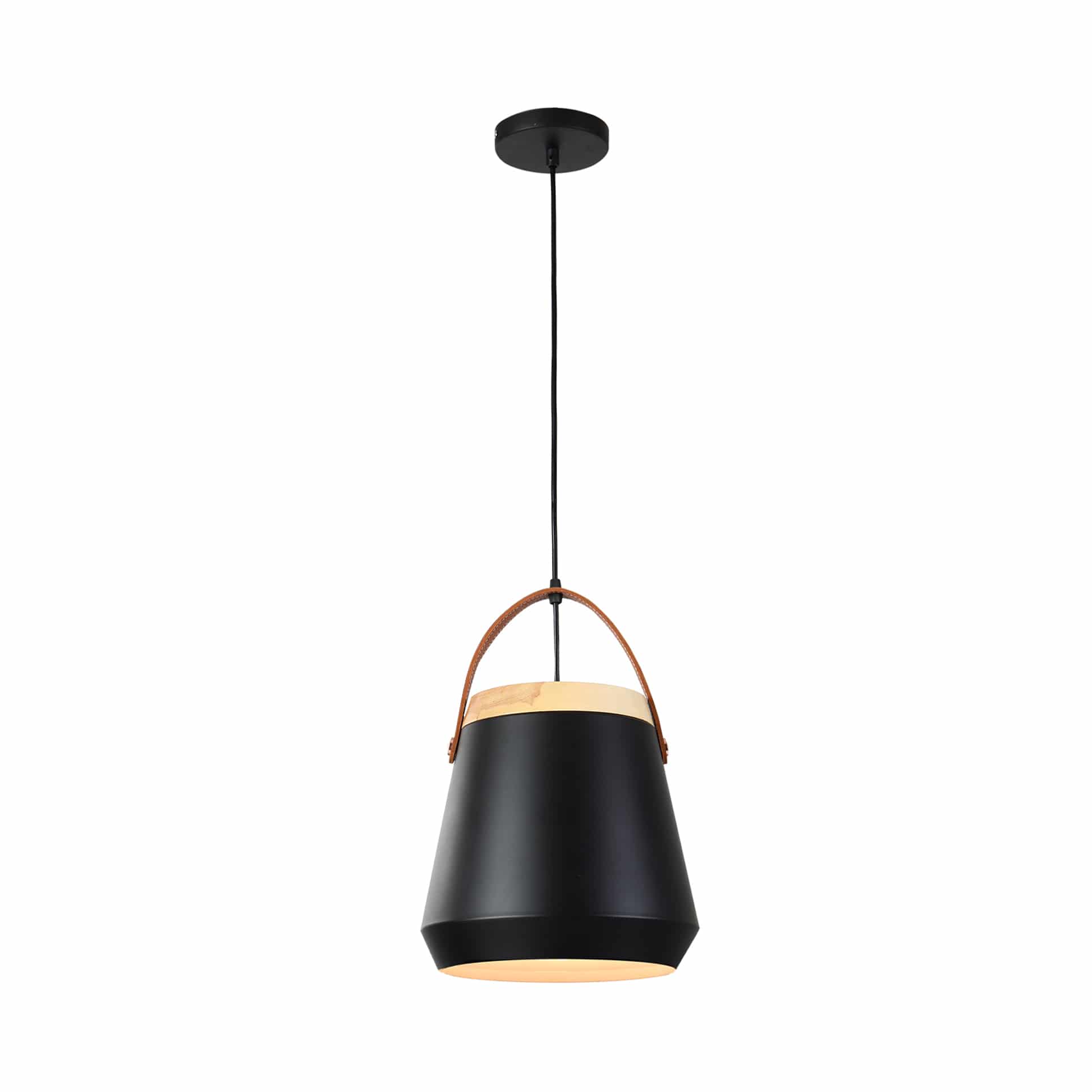 Hanglamp Metaal Leer