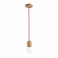 hangend lampje met rode snoer