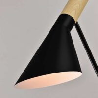 Staande lamp zwart en hout