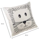 kussenhoes voor kinderen met leeuw van 45 x 45 cm