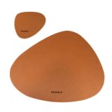 Druppelvormige krumble placemat in het Bruin