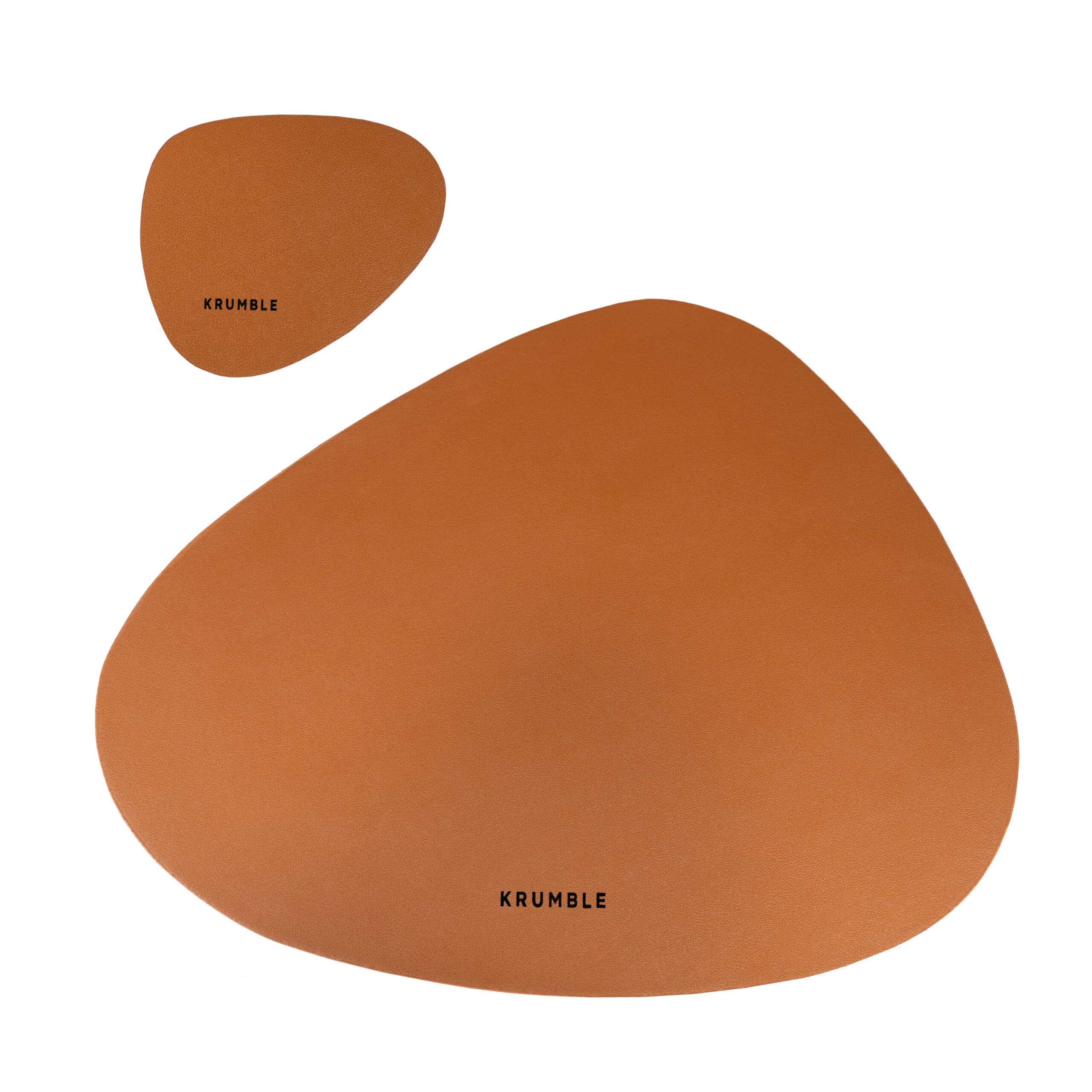 Druppelvormige krumble placemat in het Bruin