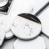 Rond marmeren onderzetters