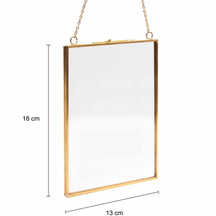 Goud fotolijstje van 13 x 18 cm