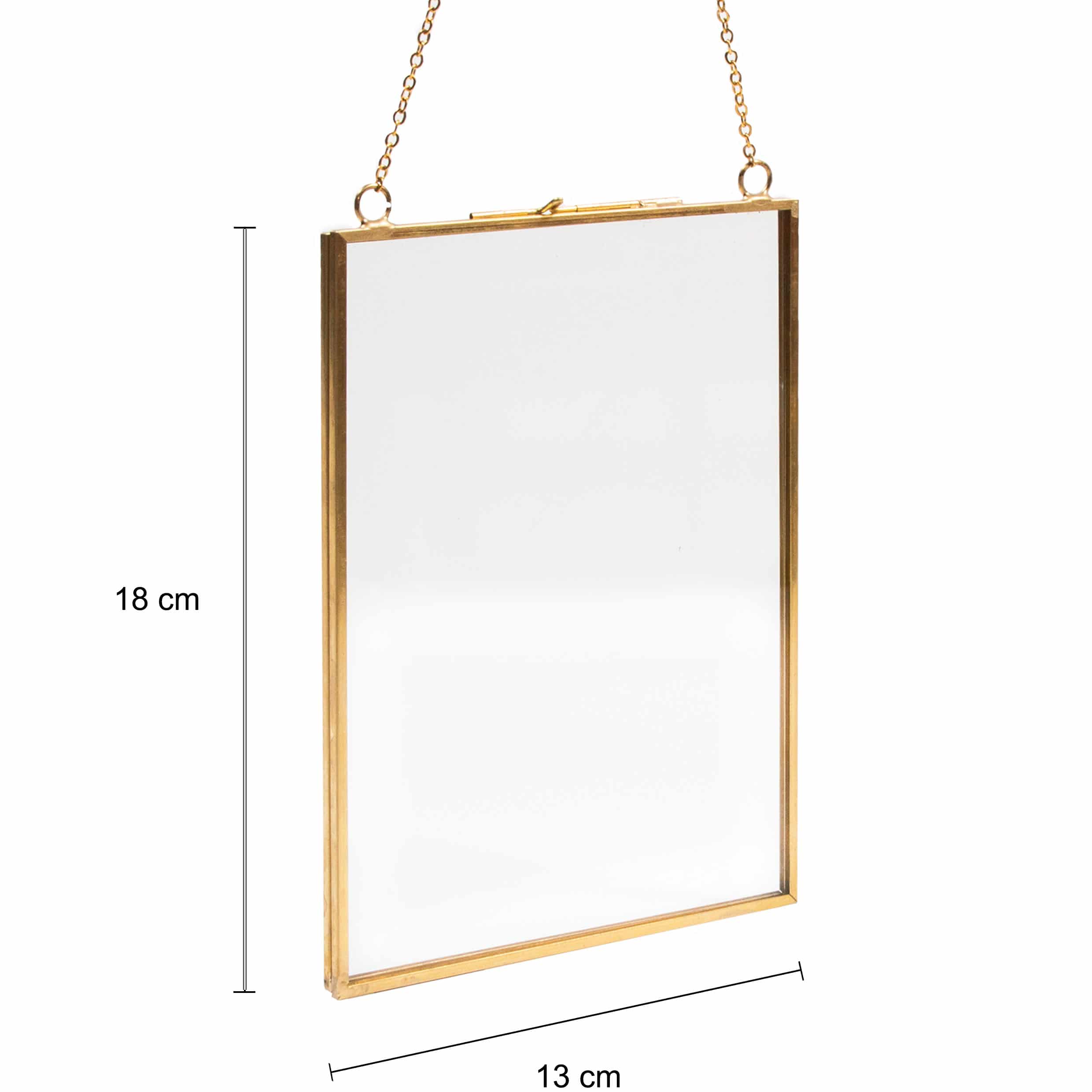 Goud fotolijstje van 13 x 18 cm