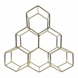 Goud hexagon wijnrek