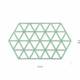 Maten van de groen lange pannenonderzetter