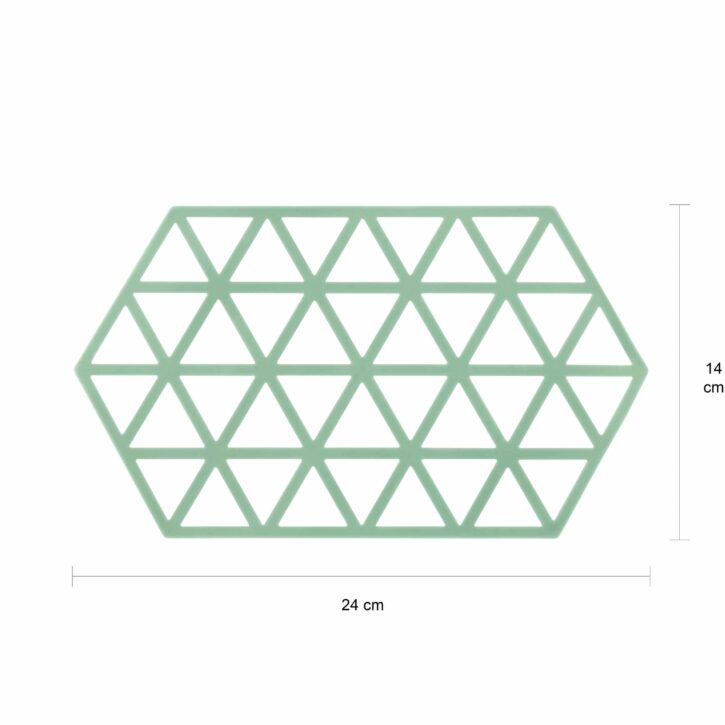 Maten van de groen lange pannenonderzetter
