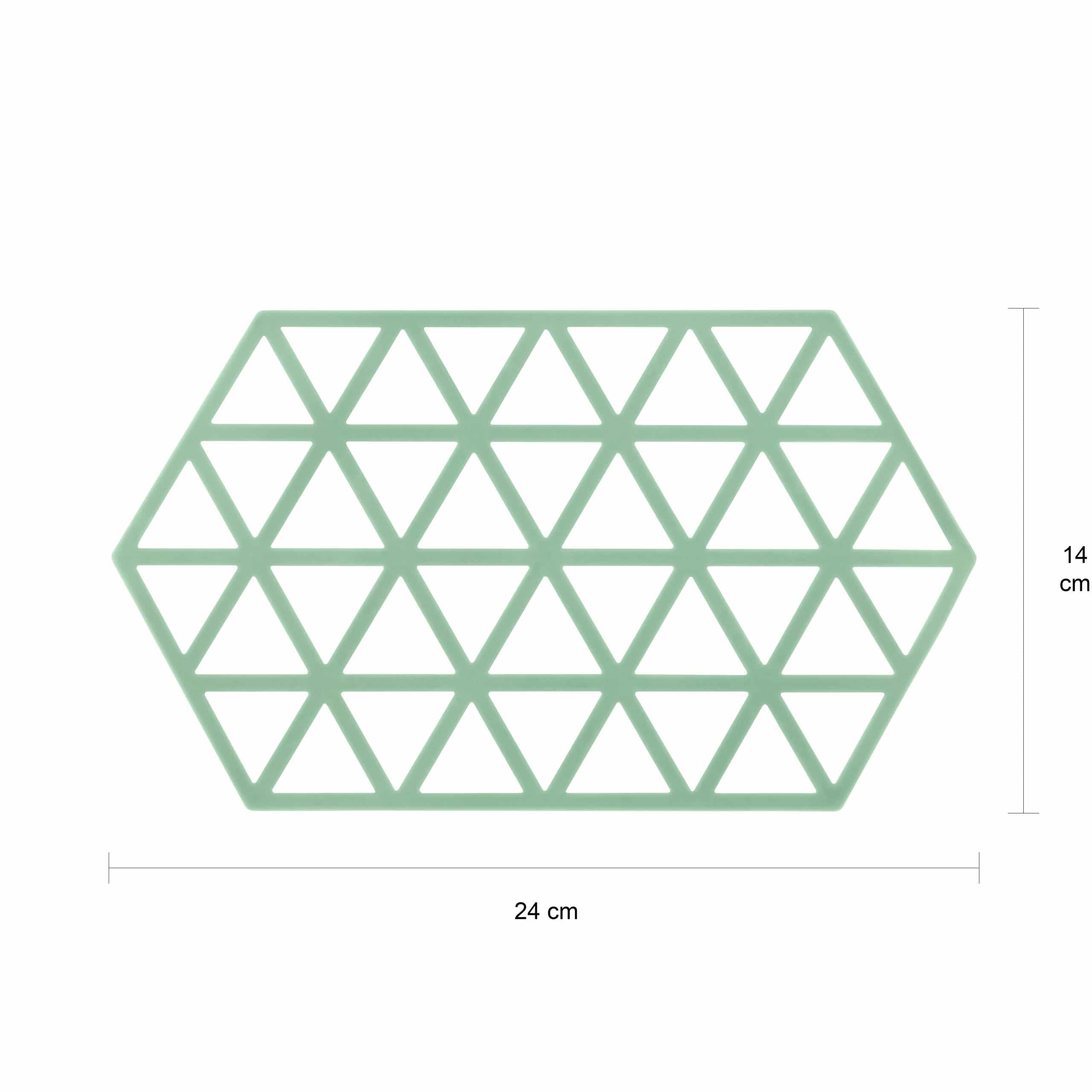 Maten van de groen lange pannenonderzetter