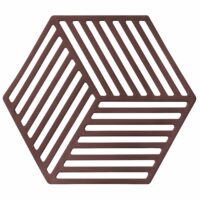 Hexagon pannenonderzetter rood