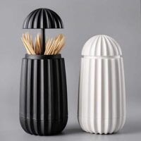 tandenstokerhouder zwart en wit