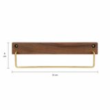Hout en metalen handdoekenhouder