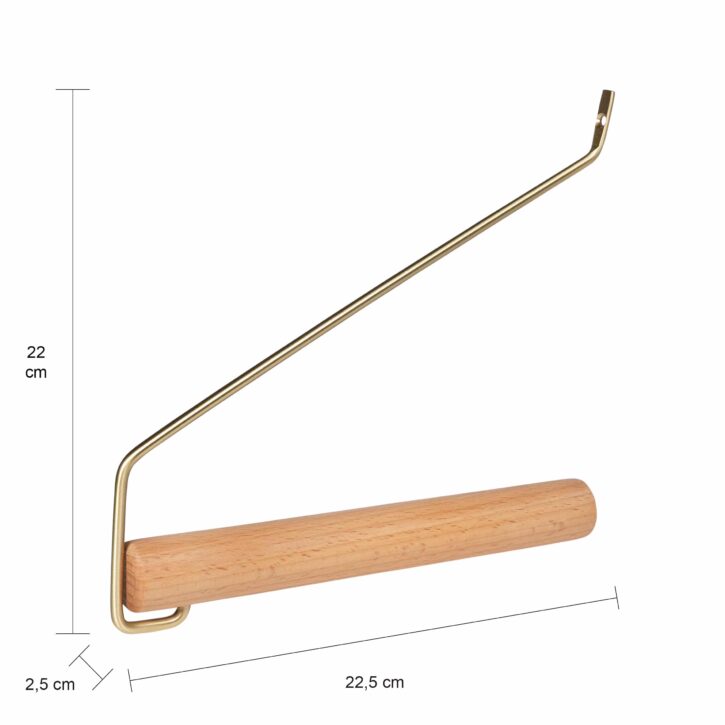 Afmetingen van de houten wandhaak
