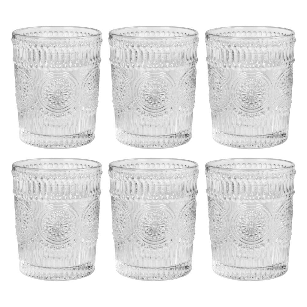 waterglazen set van 6 transparant