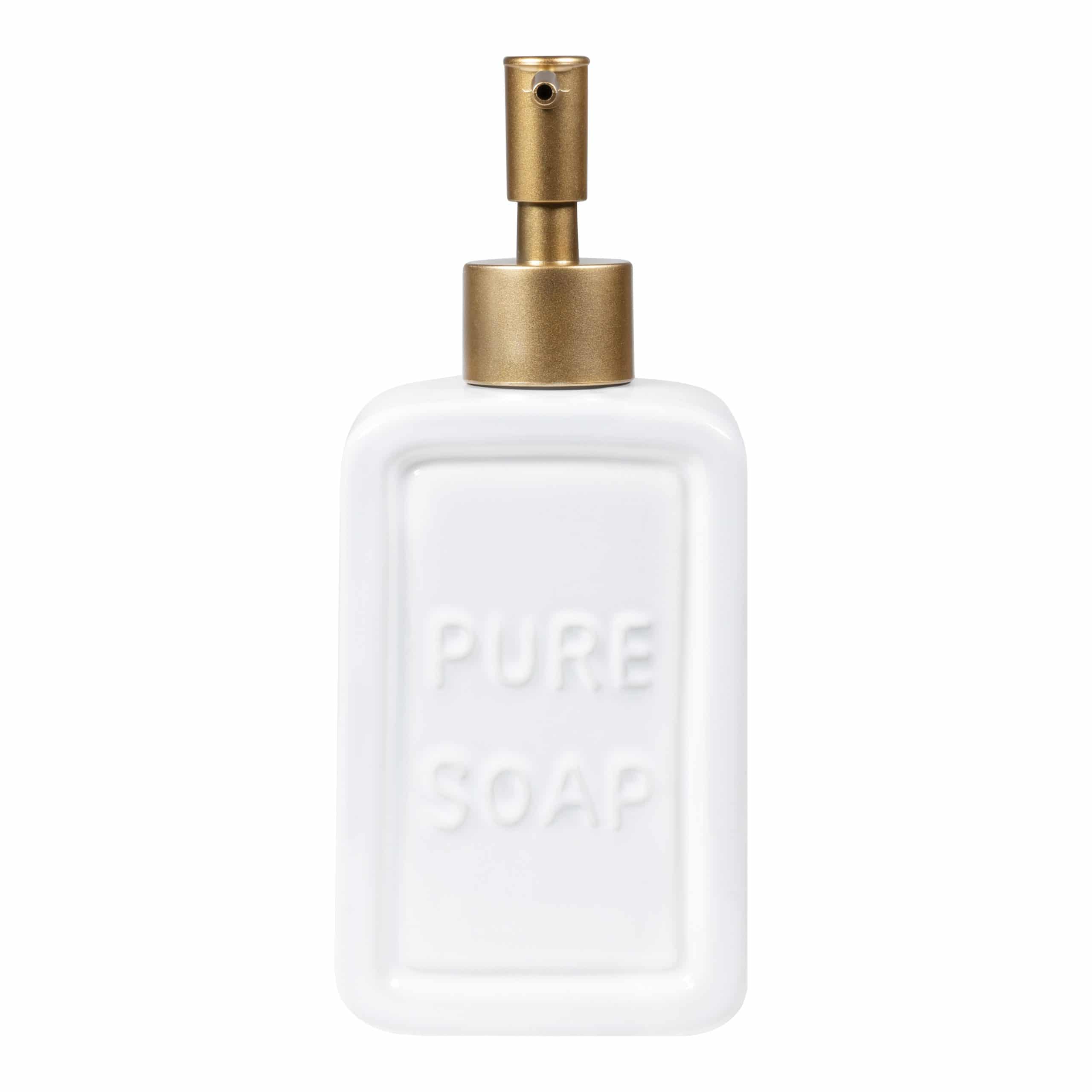 Wit keramische zeepdispenser