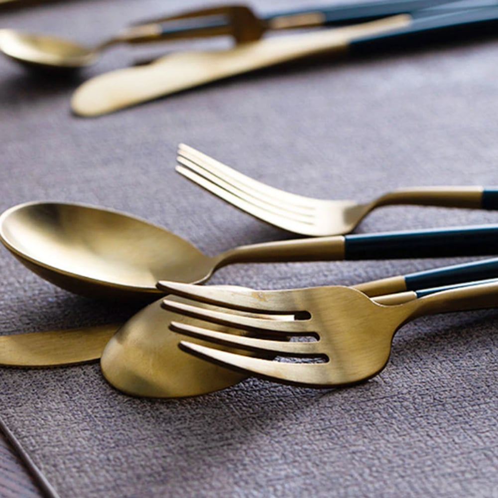 Luxe servies goud en zwart