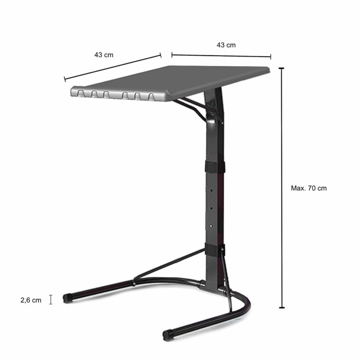 verstelbare laptoptafel grijs