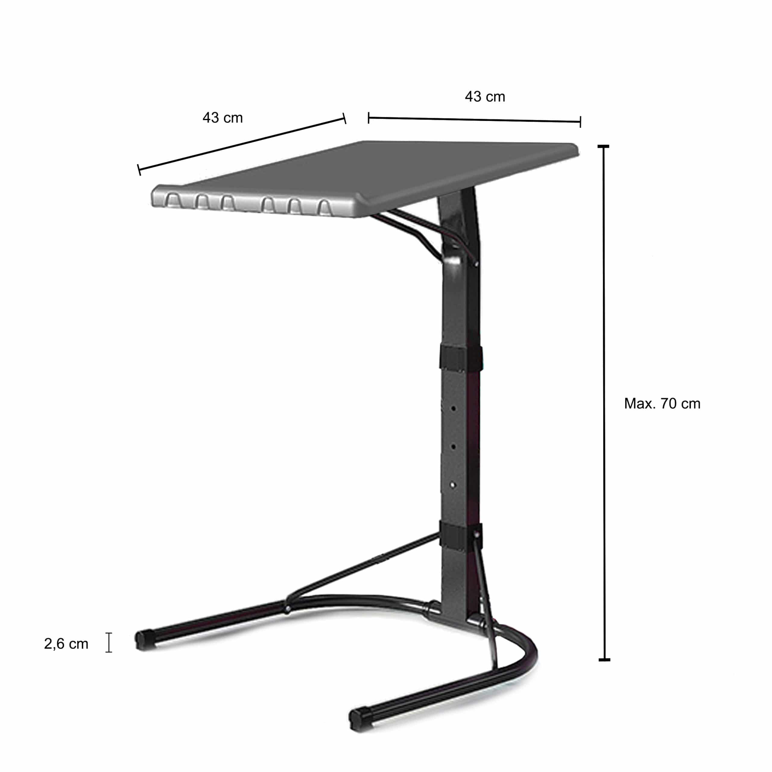 verstelbare laptoptafel grijs